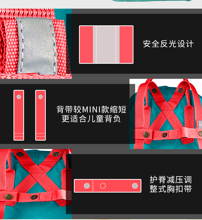 Fjallraven北极狐 kanken Kids 小学生双肩包 7L 图3