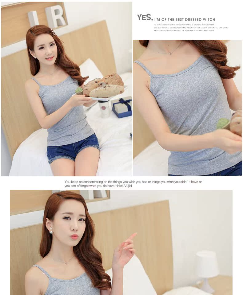 Áo yếm trắng nữ kiểu dáng ngắn mặc mùa hè Hàn Quốc đa năng sinh viên gợi cảm shop thời trang nữ