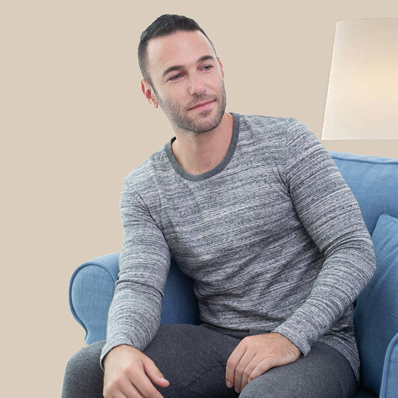 Emperors snoop men's warm underwear suit satin high elastic 2021 autumn winter pure cotton youth clothes autumn clothes sanitary pants