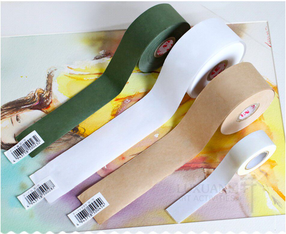 Japan imports muse water adhesive tape color water soluble adhesive tape framed watercolor painting Special wet water paper adhesive tape