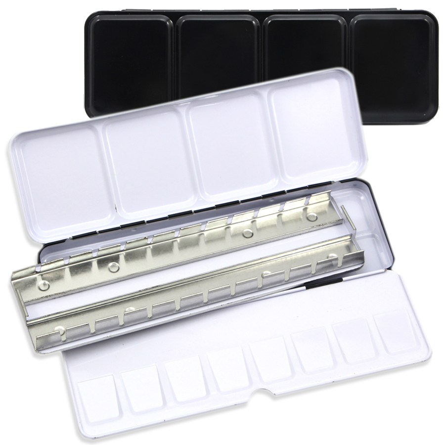 Solid Watercolor Paint Box 24 G Paint Iron Case Water Color Empty Box Watercolor Paint Toning box 12 Gg 48