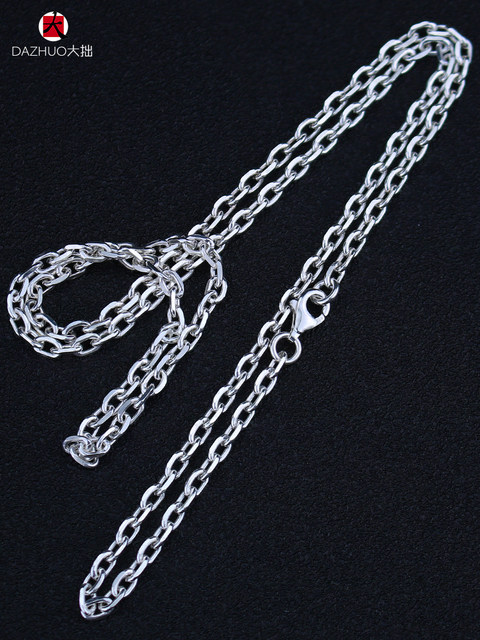 Taro Washimi plain thin angle chain 3.2mm thick 925 sterling silver men's and women's necklace