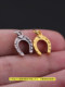 Big clumsy design solid horseshoe small pendant for men and women new s925 sterling silver retro gold-plated handmade original individual pendant