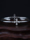 Dazhuo handmade s925 sterling silver cross vajra retro bracelet men's and women's trendy unique thin open bracelet old
