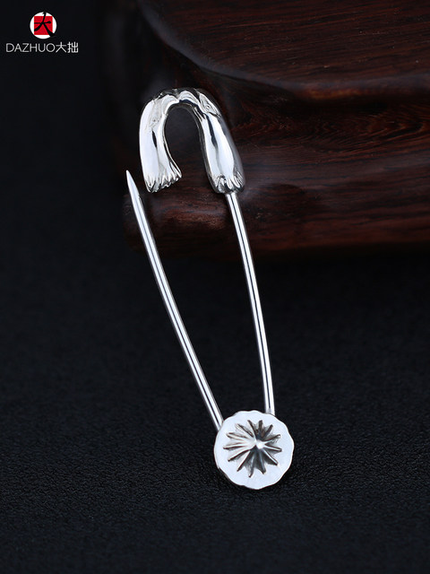 LARRY SMITH double eagle head brooch brooch style men's 925 sterling silver denim accessories same style as Shawn Yue