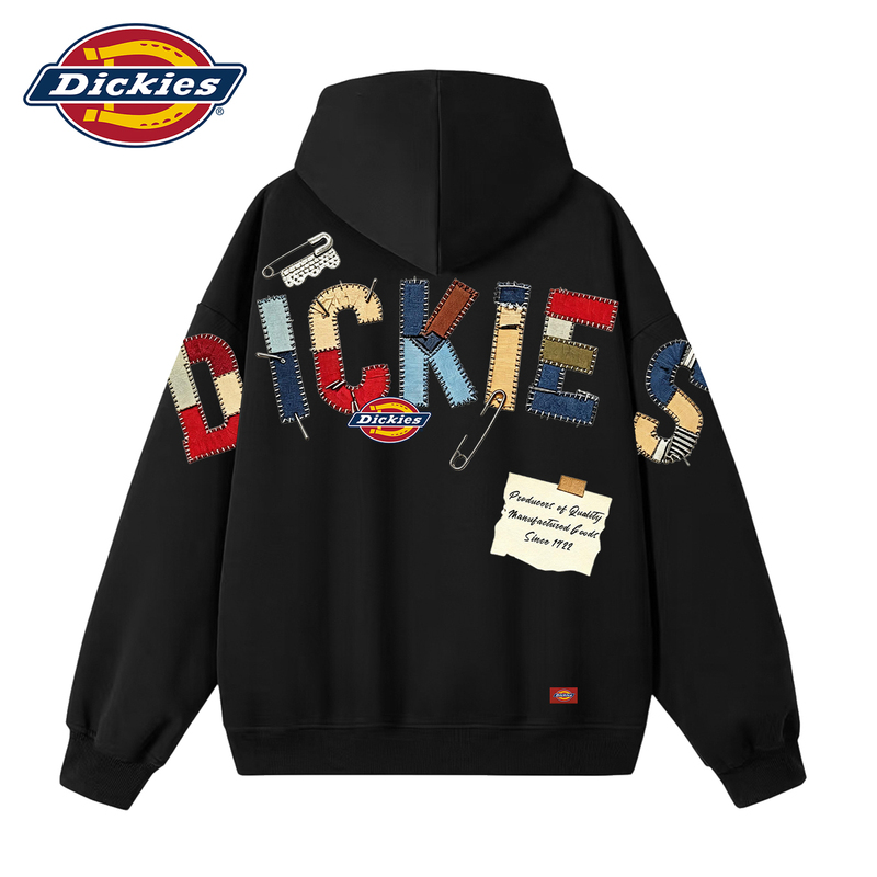 Dickies Hooded Zip-Up Sweatshirt for Men, Autumn and Winter 2026 New Loose Fit Couple's Jacket, American Style Top