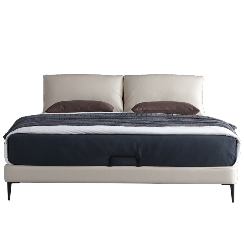 Nordic Tech Bunk Bed Light Extravagant Net Red Bedroom Modern Minima Small Household Type Double Soft Bag Free Cloth Art Bed