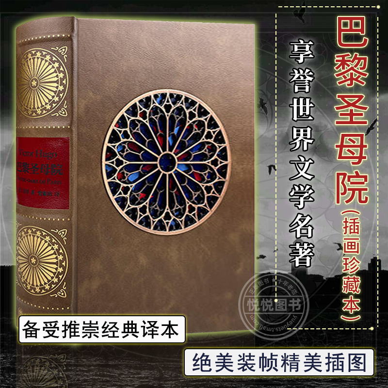 [Regular Edition] Notre-Dame De Paris Illustrated Collector's Edition 018 [France] Written by Victor Hugo, Translated by Guan Zhenhu, with over a Hundred Detailed Illustrations, 3D Modeling Reproduction of Church Stained Glass Windows, Shanghai Translation Publishing House, Authentic Edition