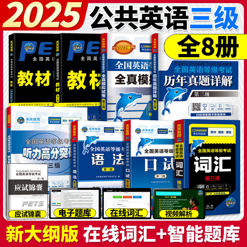 Future Education 2025 Национальный тест на знание английского языка 3-го уровня с реальными вопросами на протяжении многих лет Полное реальное моделирование учебника Грамматики и словарного запаса. Изображение 1