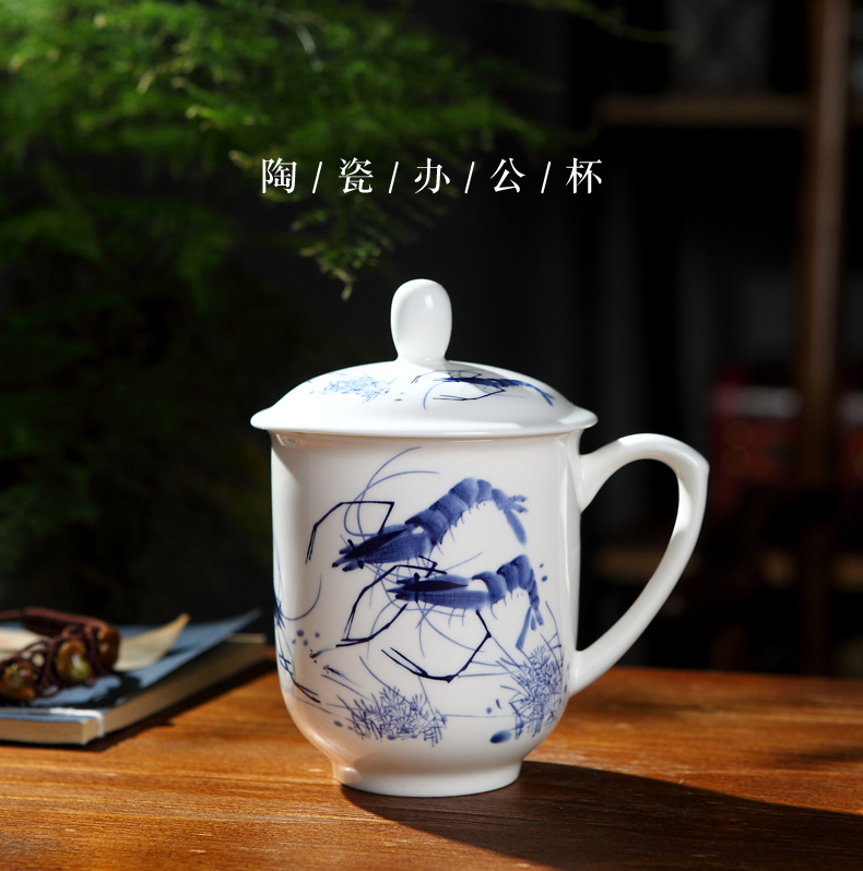 The Clean up ceramic cups of jingdezhen ltd. ipads China cups office cup and cup package mail can customize Logo