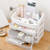 Office transparent storage box Plastic drawer storage cabinet Student file finishing storage box Desktop shelf