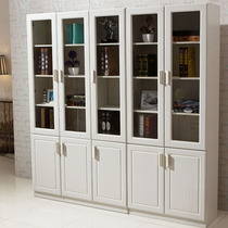 Modern simple floor bookcase office filing cabinet household simple bookcase rack combination with glass door locker