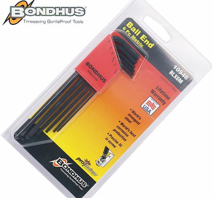 United States BONDHUS Bolton six angle wrench 10946 imported extended ball wrench 10992 10999