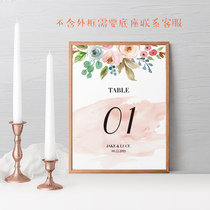 Custom Wedding Birthday Card Senteal Little Fresher Table Number of seats Wedding Table Seats Table Cards Full Moon