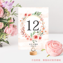 Wedding Wedding Table Card Custom Table Number Seat Table Menu Process Card Pink Senteo Birthday Tailtooth Design