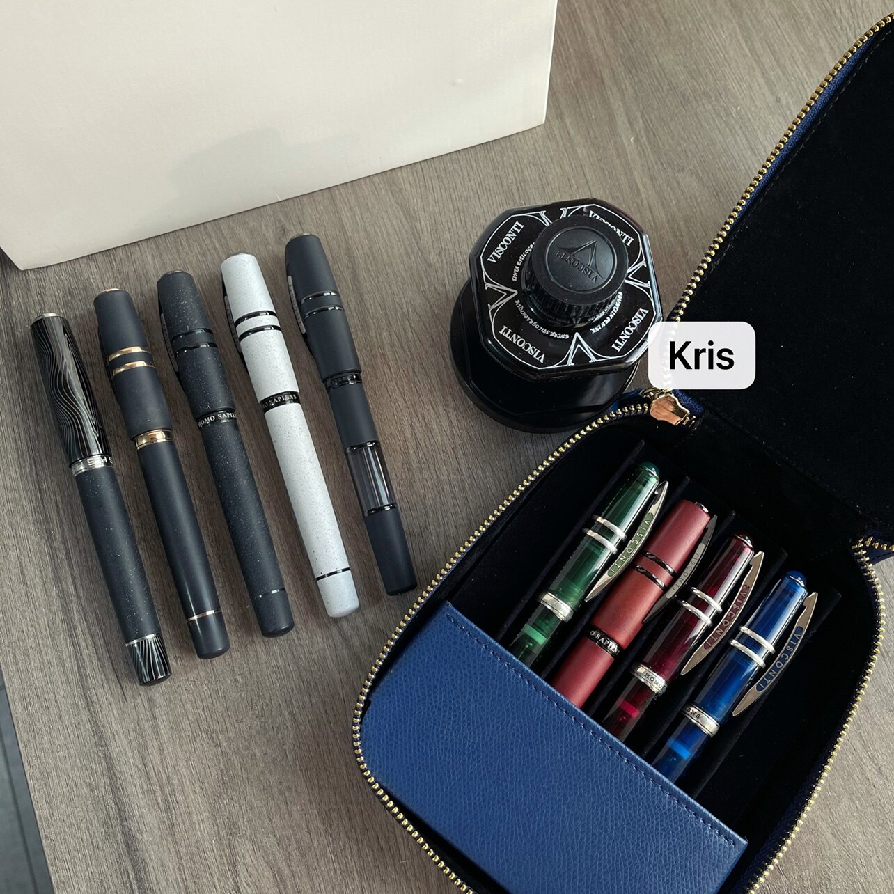 Ручка перьевая 意大利visconti智人系列 火山岩 18k金尖钢笔