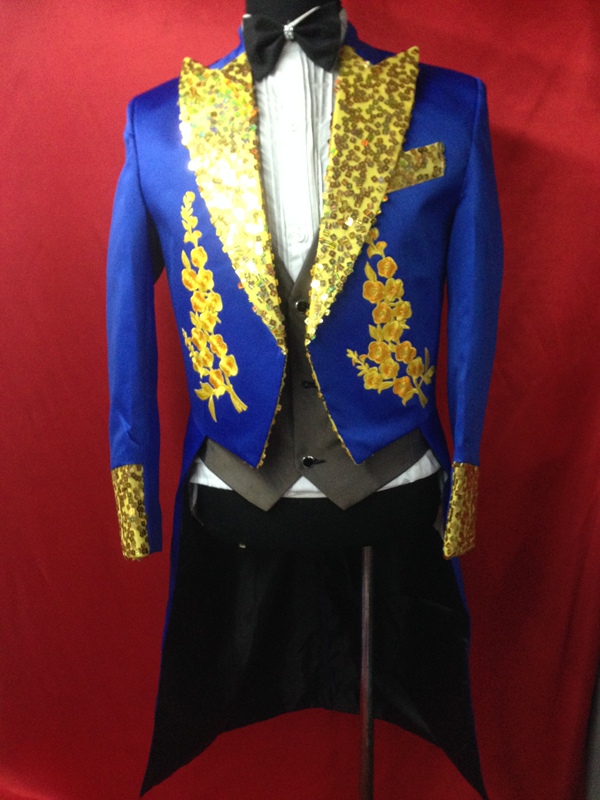 Royal Blue Magic Palace Tuxedo Host Stage Tuxedo Men's Dress Turns into Pigeon Tuxedo Bar