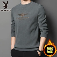 Playboy, мужская толстовка, утепленный лонгслив с круглым воротником, трендовое термобелье