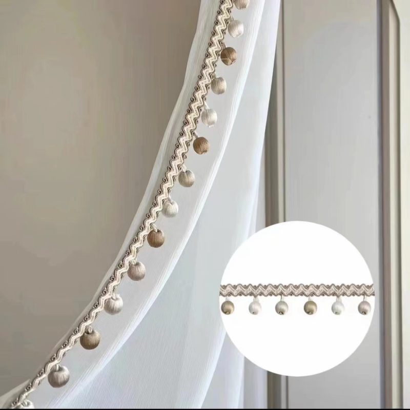 New Wooden Bead Lace, Elegant Wooden Bead Tassel Hanging Bead Decoration Curtain Lace M-927