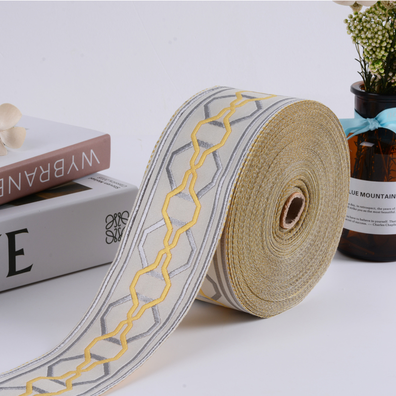 Width 7cm Curtain Lace Accessories Jacquard Ribbon Curtain Splicing Accessories Hanfu Clothing Edge Skirt Belt 7E2