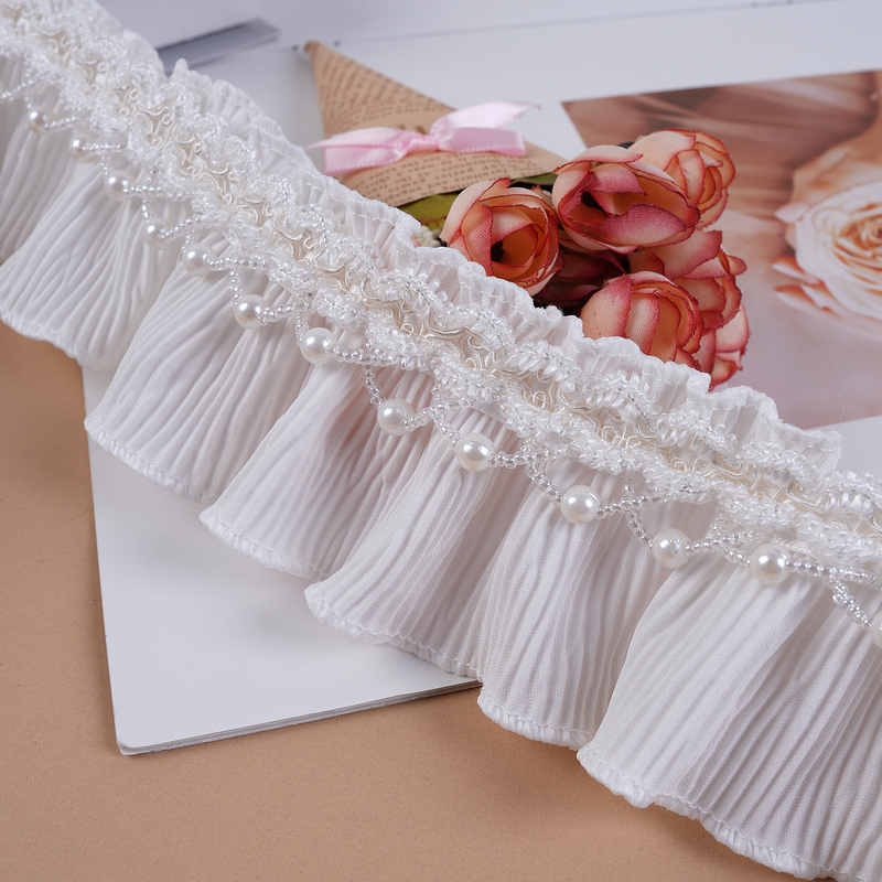 Curtain Lace Accessories New French Style Light Luxury Ruffled Pleated Home Textile Edge Trim Lace for Home Use M-1046