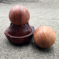 Myanmar Flowers Pear Solid Wood Handball (Big Fruits Purple Sandalwood) Red Wood Stock Semi-finished Health Care Handball Good Stock