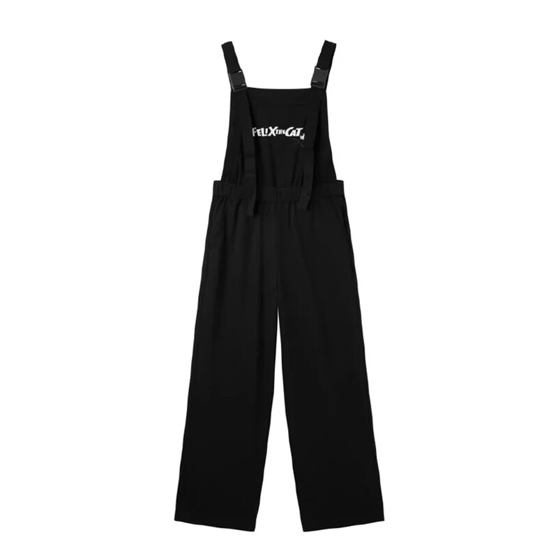 Trendy Loose Straight-Leg Black Suspender Pants for Women, Spring and Autumn, Mz3105/甲-154 Trendy Loose Straight-Leg Black Suspender Pants for Women, Spring and Autumn, Mz3105/甲-154