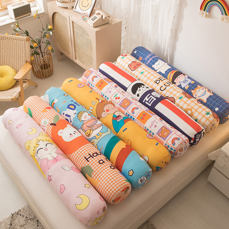 Cartoon pregnant woman long pillow girl side sleep clip leg boys' sleeping pillow special bed cylindrical pillow