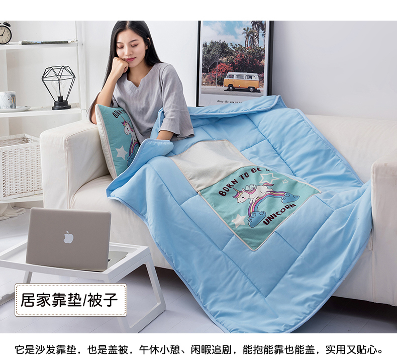 Gối chăn kép văn phòng ăn trưa nghỉ ngơi gối chăn gấp đa chức năng xe đệm điều hòa không khí sofa đệm là - Trở lại đệm / Bolsters gối tựa lưng sofa cao cấp