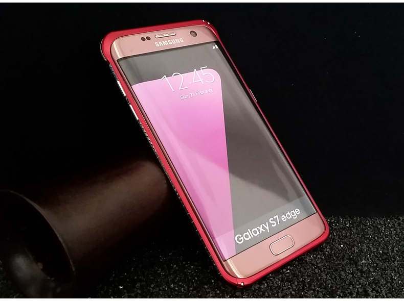 iMatch Slim Light Aluminum Metal Shockproof Bumper with Kickstand for Samsung Galaxy S7 Edge G9350 & S7 G9300