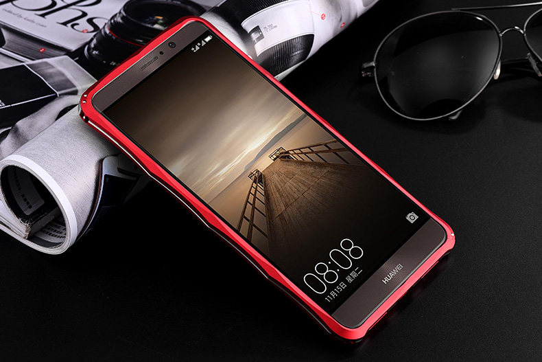 iMatch Slim Light Aluminum Metal Shockproof Bumper Case with Kickstand for Huawei Mate 9