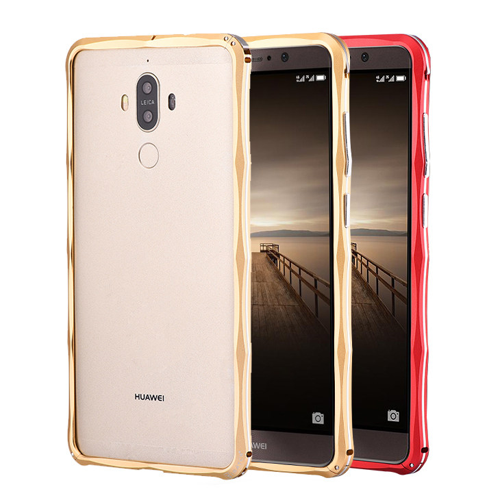 iMatch Slim Light Aluminum Metal Shockproof Bumper Case with Kickstand for Huawei Mate 9