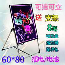LED luminous small blackboard handwriting fluorescent board Electronic advertising board Silver fluorescent night flash writing board Message board version