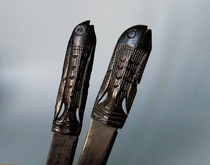 Spot Southeast Asian handmade wood products study utensils simple and elegant ebony wood carvings Pisces paper knife gifts