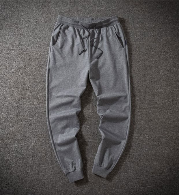 2019 mới mùa xuân và mùa thu mỏng nam cotton dài quần béo kích thước lớn lỏng lẻo quần thể thao giản dị chân quần - Crop Jeans quần thể dục