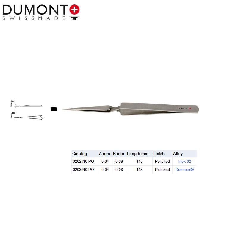 Dumont镊子0202-N0-PO 电镜投射反差镊子 铜网夹持镊子