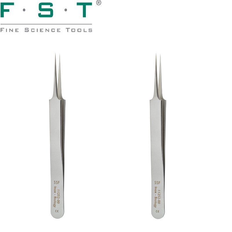 FST镊子11252-00 Dumont镊子5SF 动物解剖专用镊子 显微解剖镊子