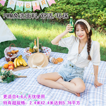 Picnic mat thickened machine washable moisture proof mat Outdoor folding portable waterproof beach mat Outing ins wind picnic mat