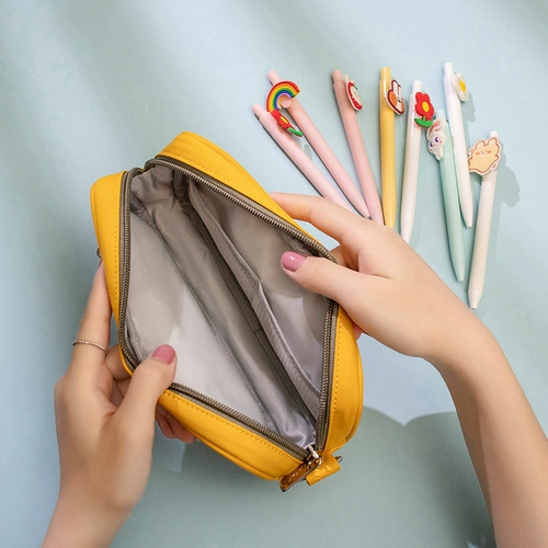 Вместительный и большой брендовый пенал, японская сумка для хранения для документов, для средней школы, подходит для подростков