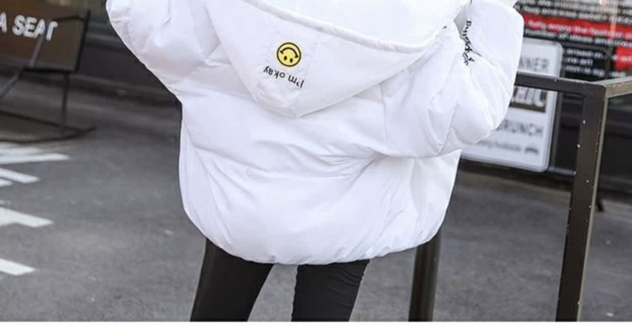 Áo khoác mùa đông nữ sinh viên Hàn Quốc lỏng bf Harajuku quần áo cotton dày hoang dã Quần áo bánh mì phụ nữ áo khoác ngắn mẫu áo phao dáng dài đẹp