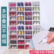 hộp nhựa đựng thực phẩm loại lớn Cửa hàng bách hóa Tân Cương Nhựa Hộp giày trong suốt Lắp ráp miễn phí Hộp lưu trữ Flip Tủ giày Độ ẩm Chống bụi Hộp hoàn thiện - Trang chủ hộp nhựa trong suốt