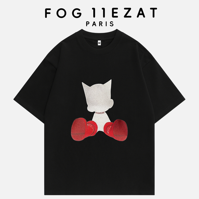 Fog 11Ezat Co-Branded Trendy Brand 2026 Spring and Summer New Round Neck Short-Sleeved Loose T-Shirt Stain-Resistant Top for Men and Women Fog 11Ezat Co-Branded Trendy Brand 2026 Spring and Summer New Round Neck Short-Sleeved Loose T-Shirt Stain-Resistant Top for Men and Women