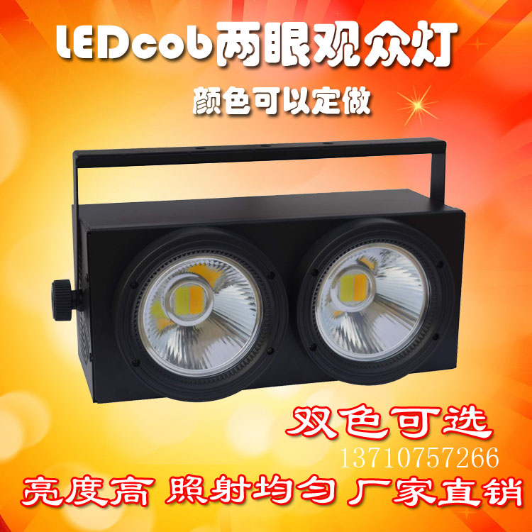 LED Two-Eye Audience Lamp COB Spotlight Wedding performance Dance Table lamps and TV lamp car Show light spotlights Back to light 