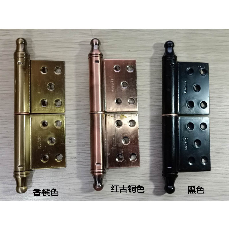 5 inches red copper black thickening stainless steel flagshaped gate pagoda head off anti - theft door hinge