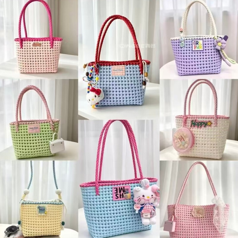New 5mm Flat Rattan Weaving Material Pe Rattan Cord Imitation Rattan Woven Bag DIY 5mm Rattan Woven Bag