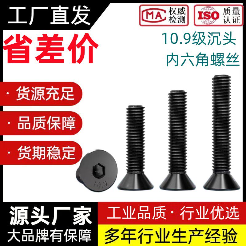 10 9 grade sink head hexagonal screw flat cup screw head screw M10 M12 M16 M20 M24-100