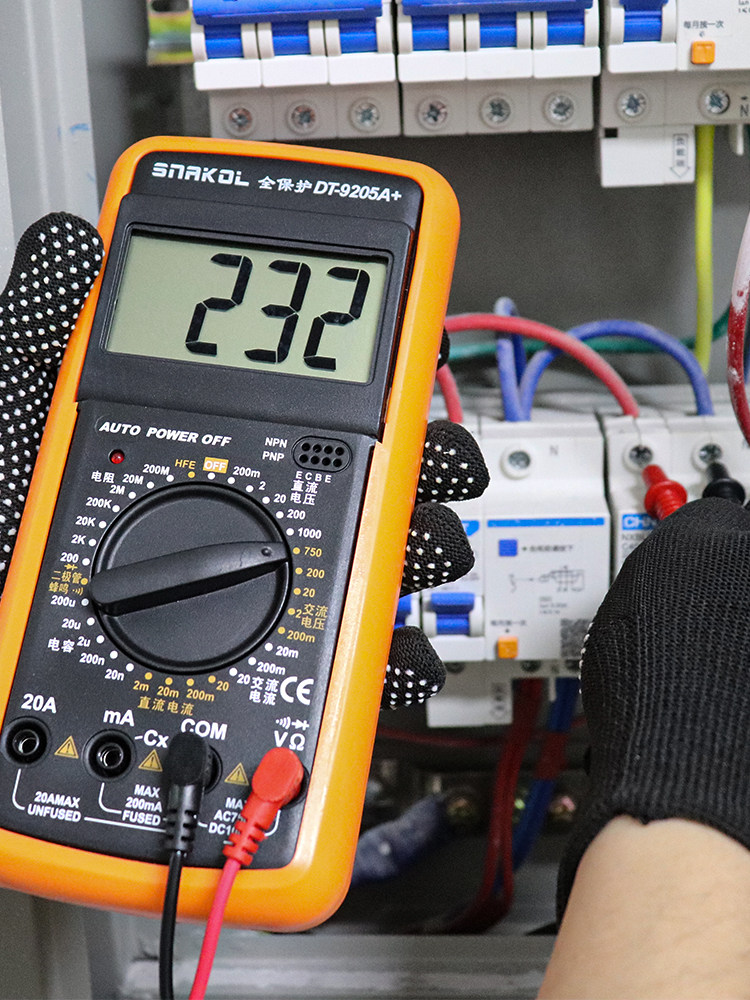 Electrician Dt9205A High-Precision Digital Multimeter, Digital Universal Meter, Multi-Purpose Meter with Anti-Burn Protection and Automatic Shutdown