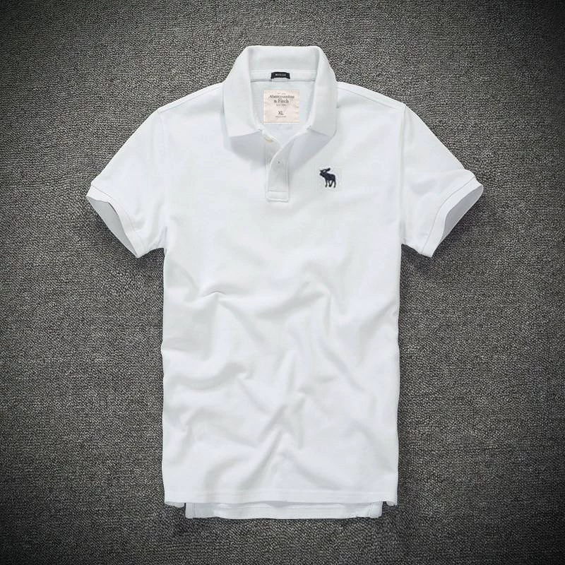 Bán hot Mỹ áo thun AF tay ngắn nam châu Âu và Mỹ cotton đơn giản Slim kinh doanh áo polo hươu mùa hè size lớn ao polo nam