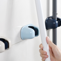 Punch-free household adhesive hook No trace door rear kitchen bathroom wall hook mop clip plug hanger