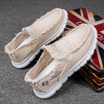Great Tang Embroidered Sailor Cloth Shoes Mens 2021 New Spring Mens Shoes Small Daisies Middle Country Wind One Foot Pedal Old Beijing Cloth Shoes